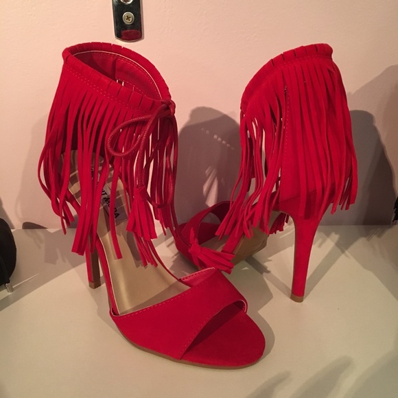 Sexy red fringe heels♥️ - Picture 4 of 5